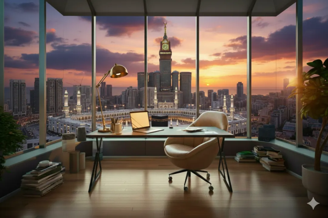 Smart city background in Riyadh