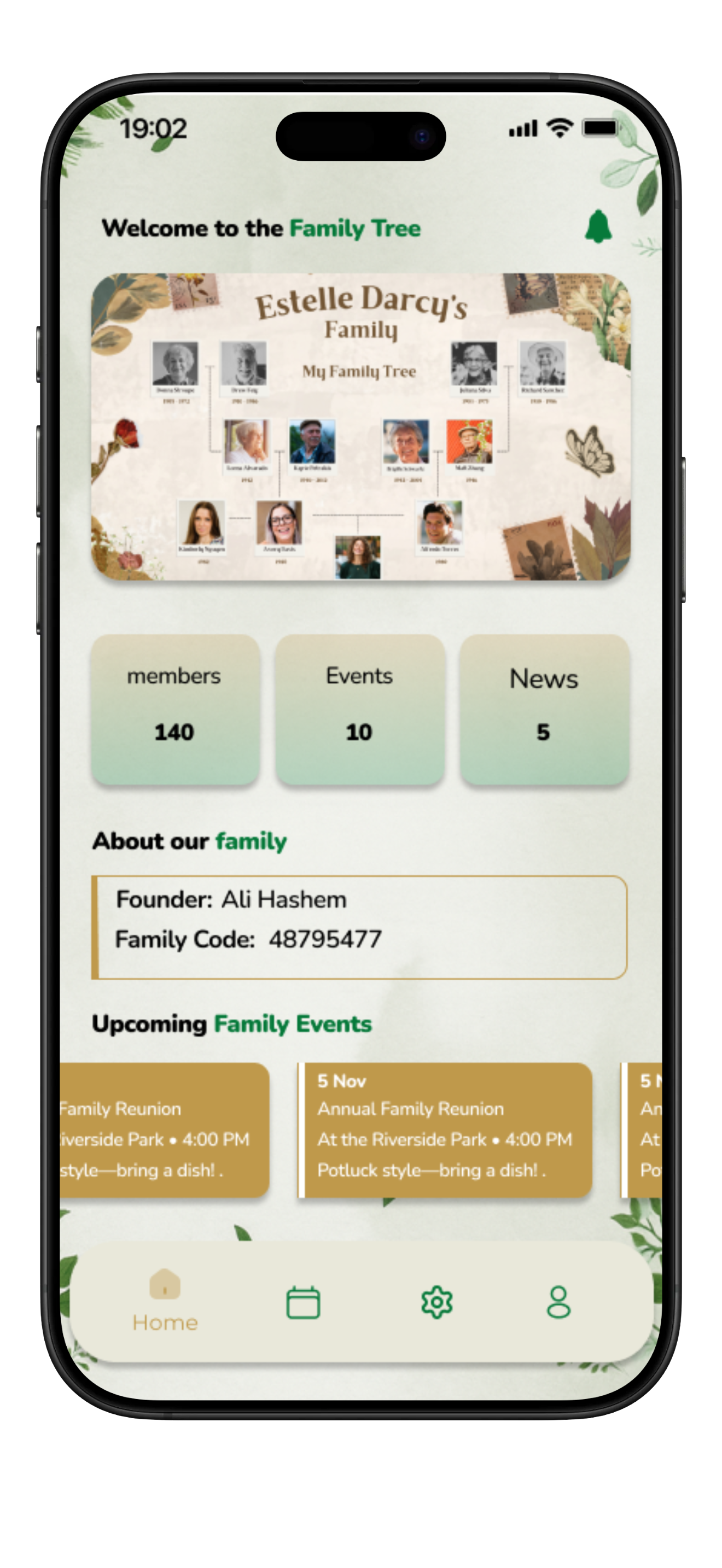 Home & Discovery screen