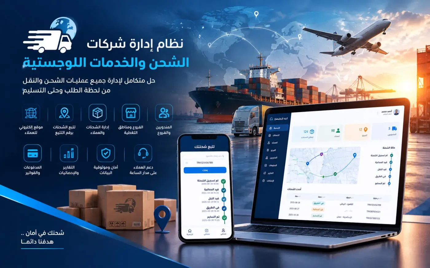 برنامج إدارة شركات الشحن والخدمات اللوجستية