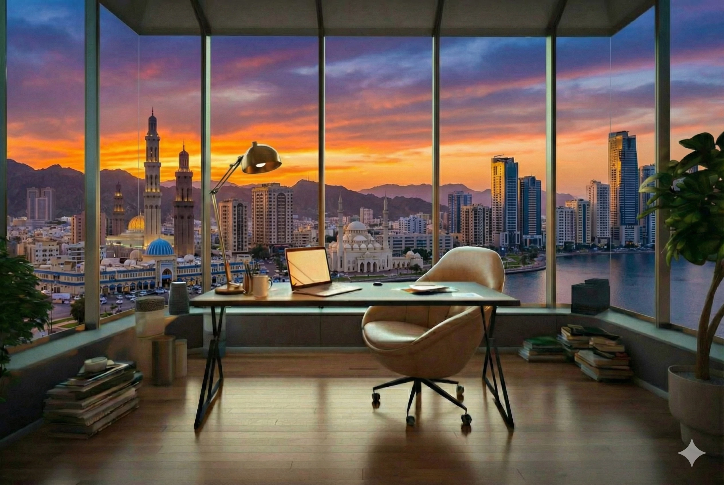 Smart city background in Riyadh