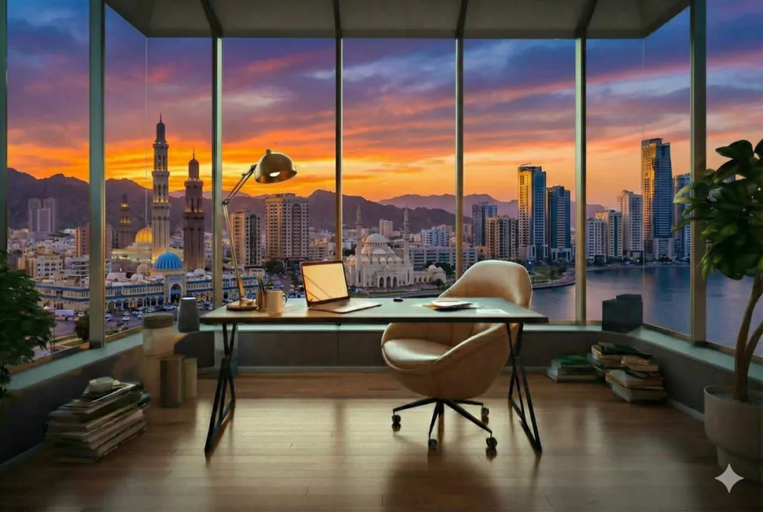 Smart city background in Riyadh